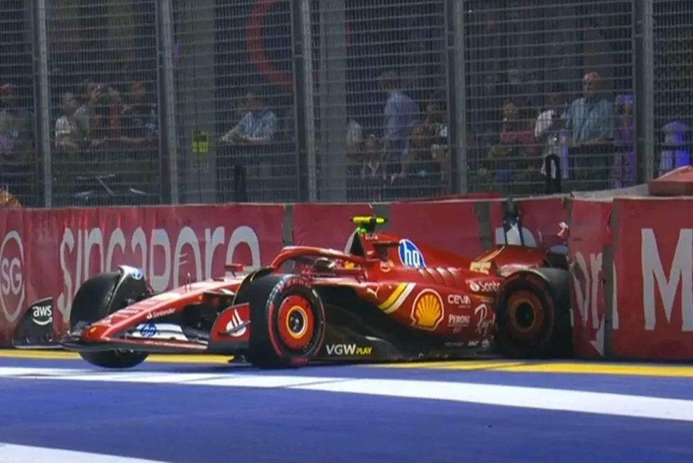 Accidente Carlos Sainz Singapur