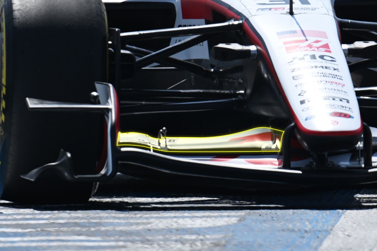 F1 | Haas: nuovi flap anteriori e il tirante dei bargeboard ha funzione aerodinamica