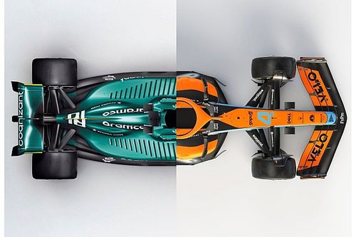 Comparaci&oacute;n Aston Martin AMR22 vs. McLaren MCL36