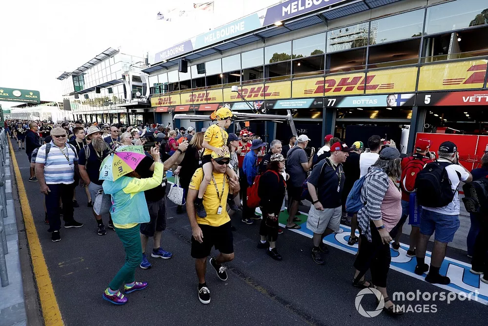 Fans en Albert Park