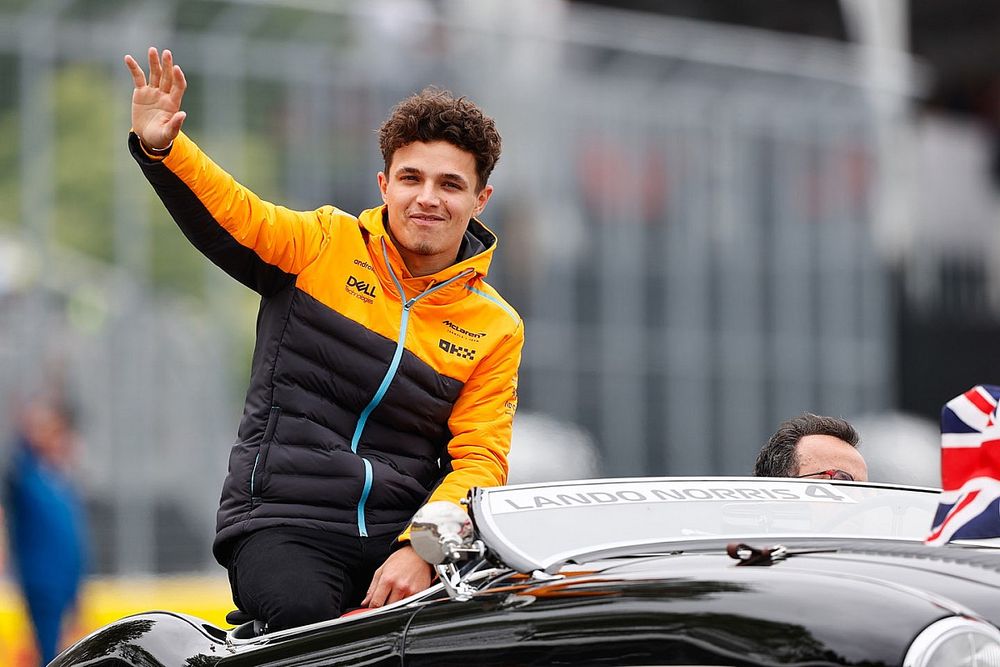 Lando Norris, McLaren on the drivers parade