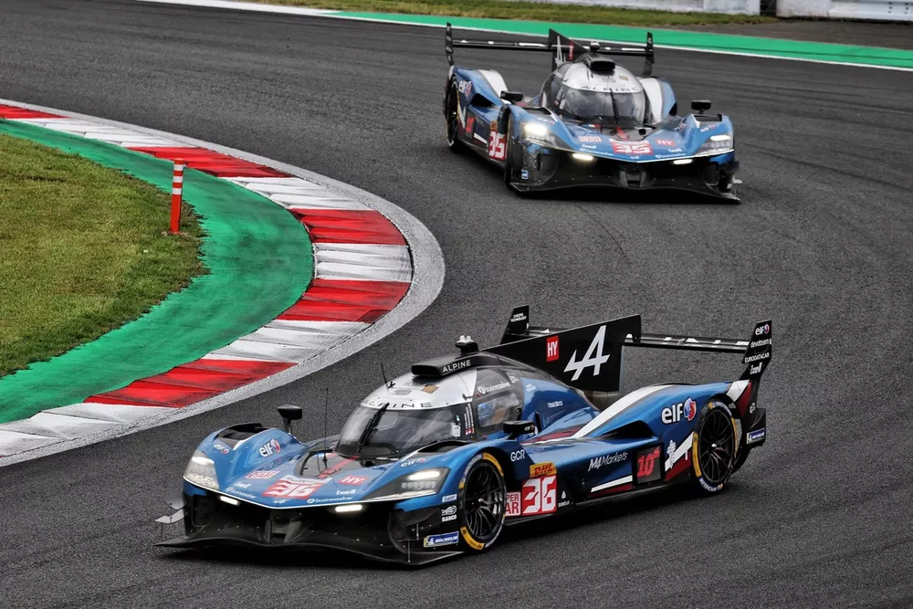 #36 Alpine Endurance Team Alpine A424: Jules Gounon, Frederic Makowiecki, Mick Schumacher, #35 Alpine Endurance Team Alpine A424: Paul-Loup Chatin, Ferdinand Habsburg, Charles Milesi