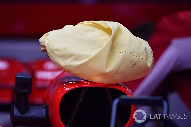 Ferrari SF71H with cover on camera