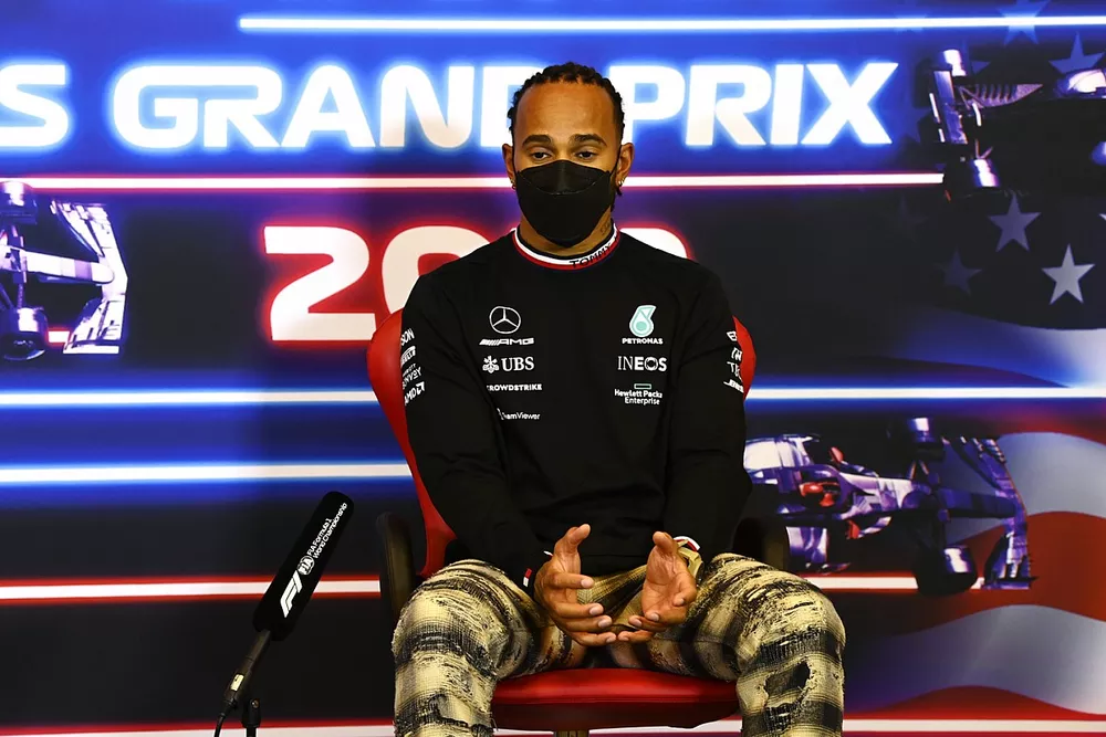 Lewis Hamilton, Mercedes in the drivers press conference