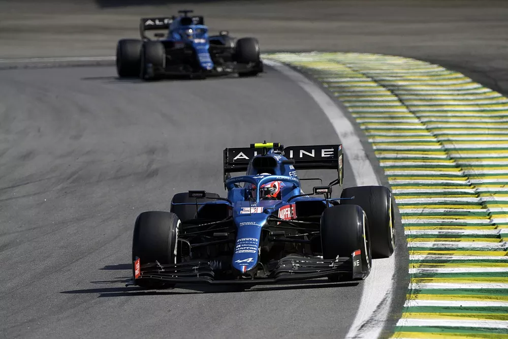 Esteban Ocon, Alpine A521, Fernando Alonso, Alpine A521