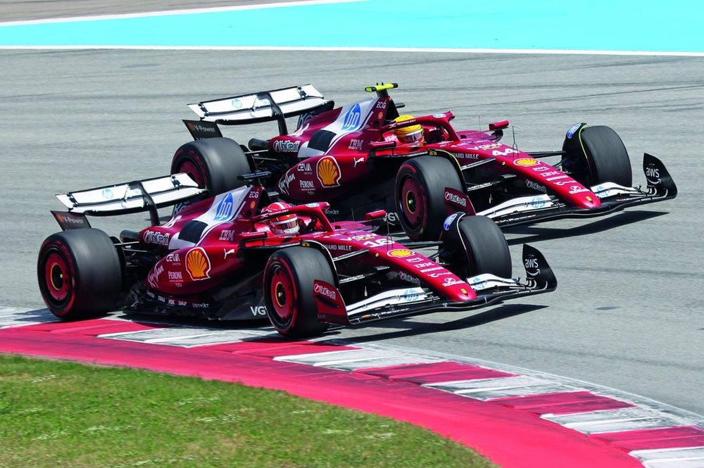 Lewis Hamilton, Ferrari SF-25, Charles Leclerc, Ferrari SF-25