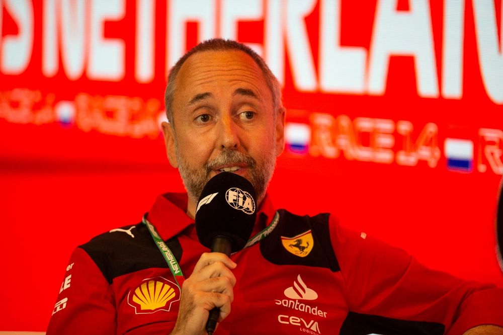 Enrico Cardile, Head of Chassis, Ferrari, in the Team Principals Press Conference