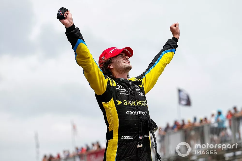 Race winner Colton Herta, Andretti Autosport Honda