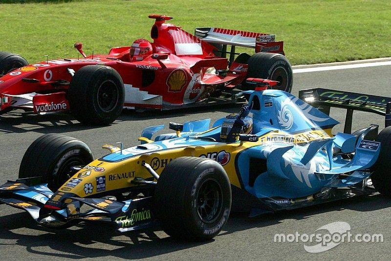 Fernando Alonso and Michael Schumacher