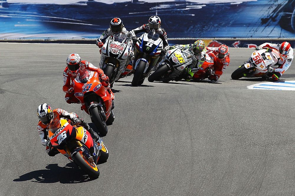 Dani Pedrosa, Repsol Honda Team, Casey Stoner, Ducati Marlboro Team y Jorge Lorenzo, Fiat Yamaha Tea