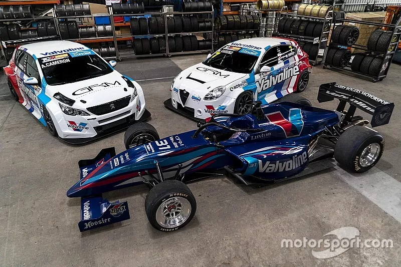 Aaron Cameron, GRM Peugeot, Michael Caruso, GRM Renault and James Golding, GRM S5000