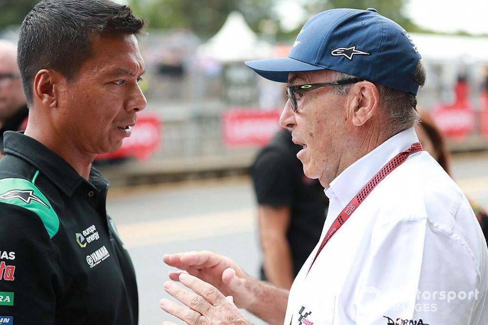 Carmelo Ezpeleta, Dorna CEO, Razlan Razali, Petronas Yamaha SRT 