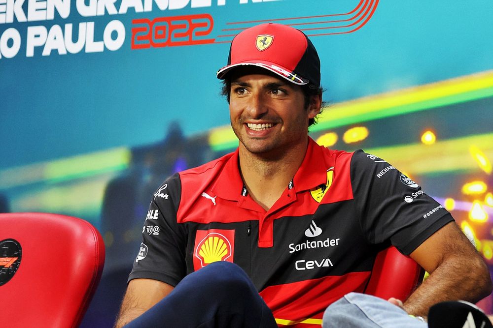 Carlos Sainz, Ferrari at Press Conference