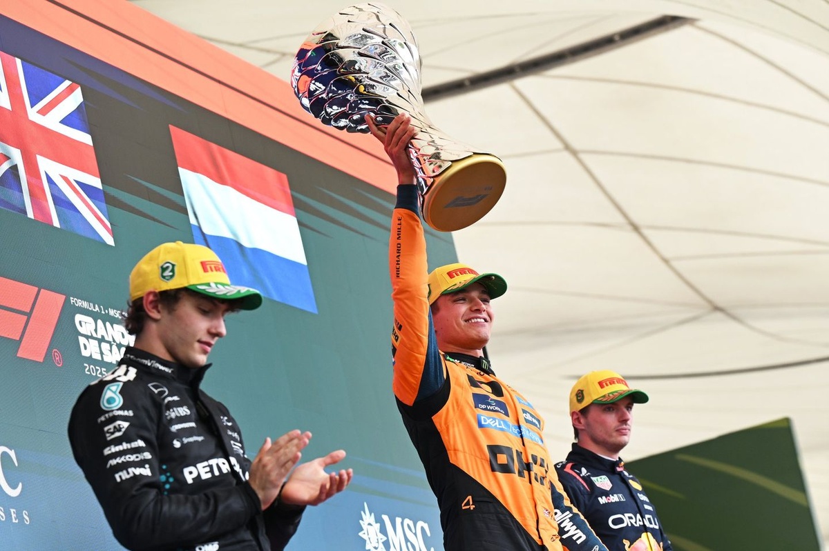 F1 Brazil GP: Norris wins to stretch championship lead, Verstappen goes from pitlane to podium