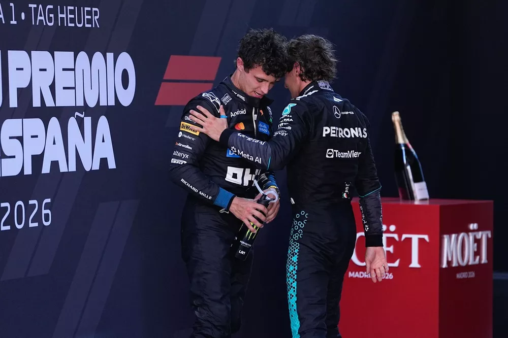 Kimi Antonelli, Mercedes, Lando Norris, McLaren
