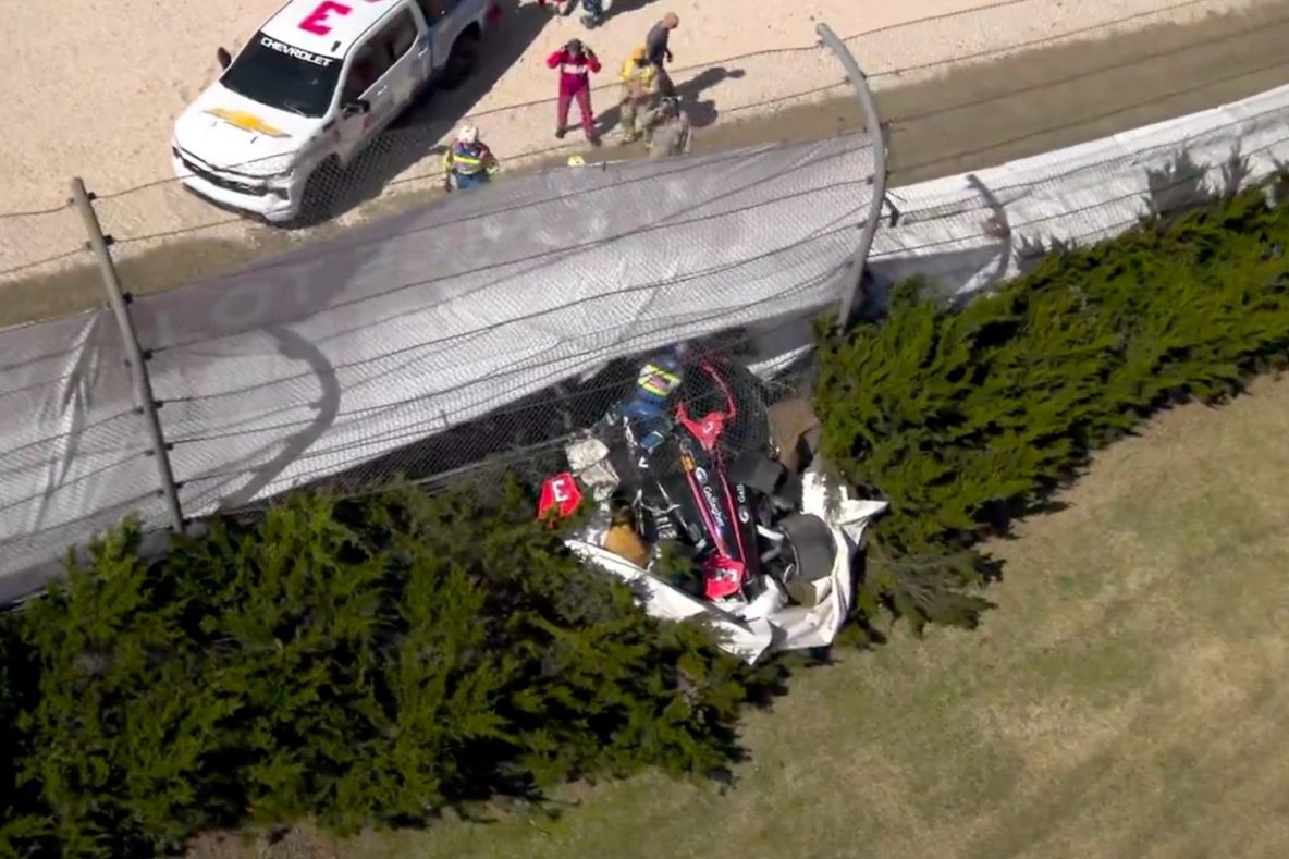 Scott McLaughlin goes through the fence in scary IndyCar crash