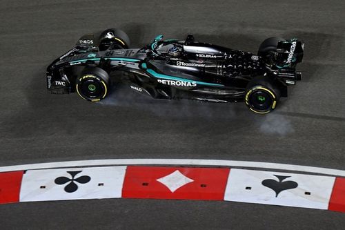 Russell admite que el Mercedes no es tan fuerte en Las Vegas como en 2024