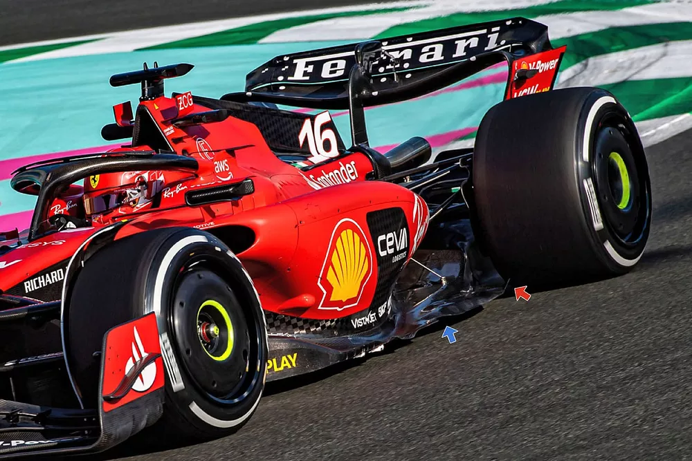 Ferrari SF-23 new floor edge