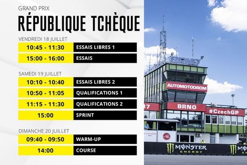 Le programme du GP de République tchèque MotoGP 2025