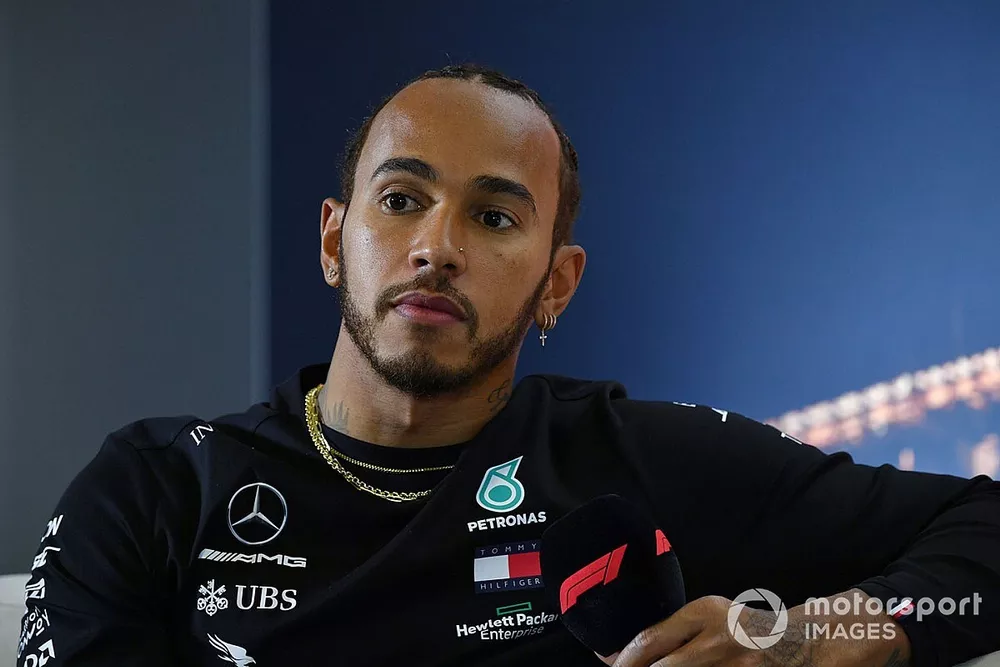 Lewis Hamilton, Mercedes-AMG Petronas F1 in the press conference 