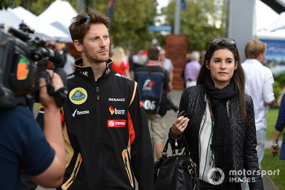 Romain Grosjean and wife Marion Jolles