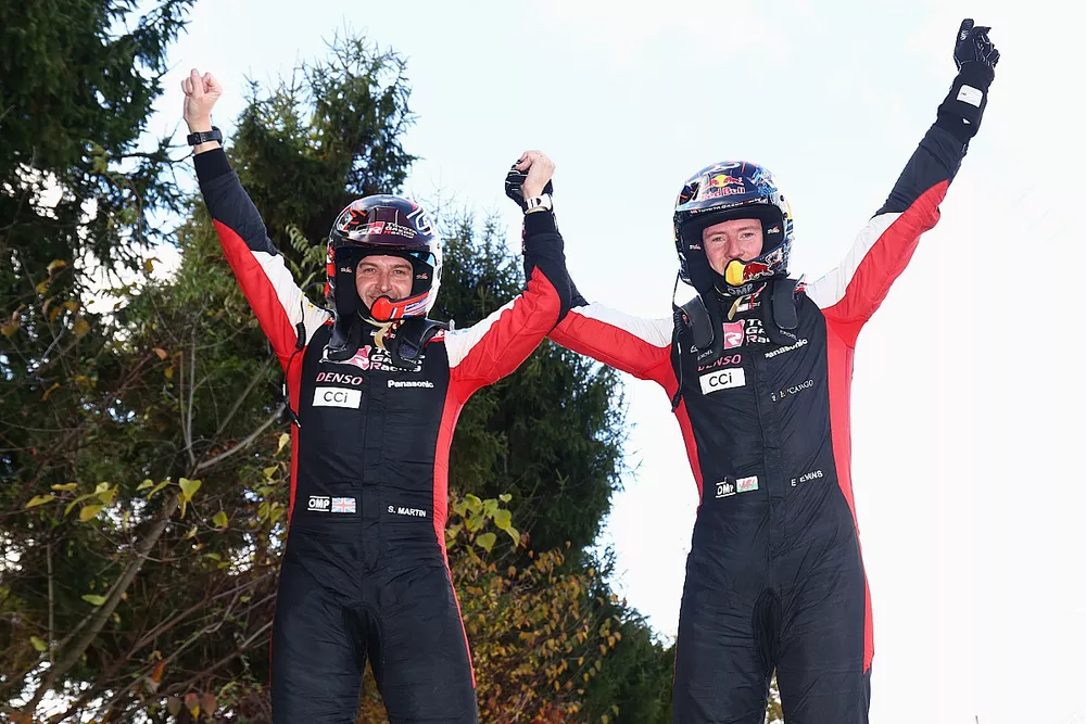 Winners Elfyn Evans, Scott Martin, Toyota Gazoo Racing WRT Toyota GR Yaris Rally1