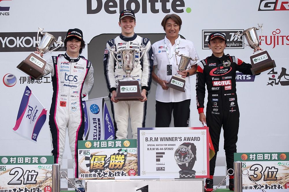 Podio: Sacha Fenestraz, Masahiko Kondo, KONDO RACING, Tomoki Nojiri, TEAM MUGEN, Toshiki Oyu, TCS NAKAJIMA RACING