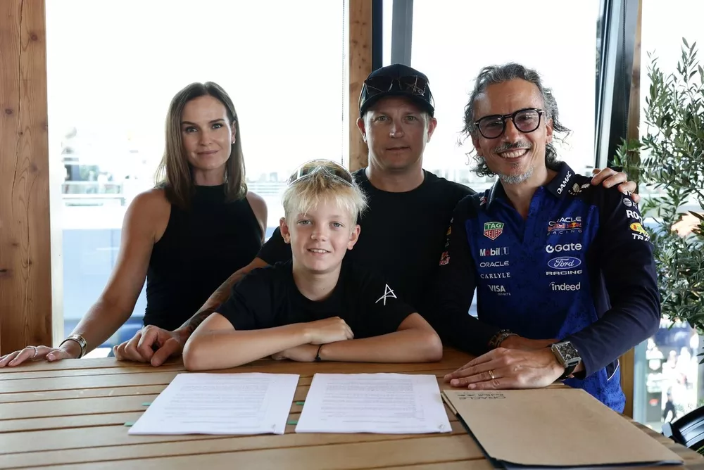Minttu Virtanen, Robin Raikkonen, Kimi Raikkonen, Laurent Mekies