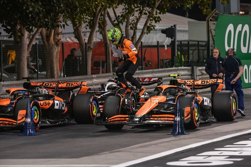 Lando Norris, McLaren F1 Team, en Parc Ferme tras la clasificaci&oacute;n
