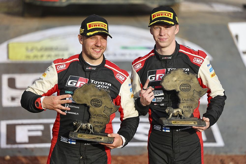 Podium: Kalle Rovanpera, Jonne Halttunen, Toyota Gazoo Racing WRT Toyota GR Yaris Rally1