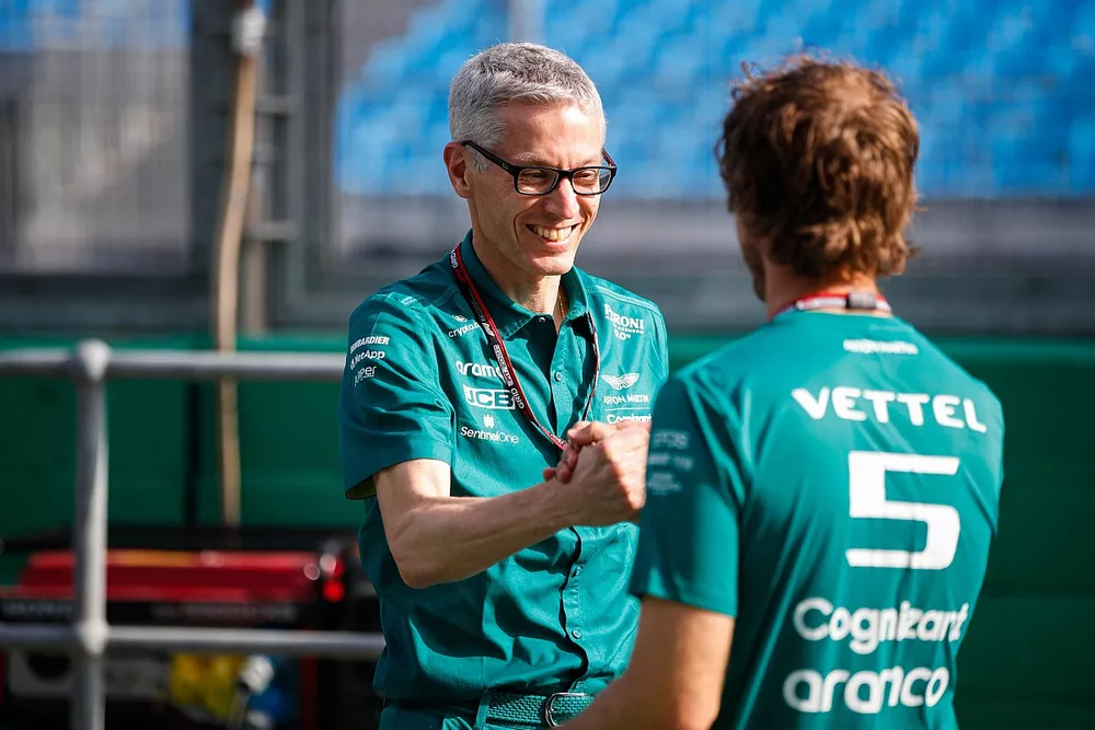 Mike Krack, Team Principal, Aston Martin F1, Sebastian Vettel, Aston Martin