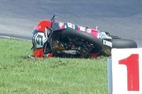 Brutal accidente de Petrucci a 280 km/h tras cruzar la meta en MotoAmerica