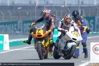 Vídeo: choque en la entrada de boxes; Van den Goorbergh se lleva por delante a Arbolino