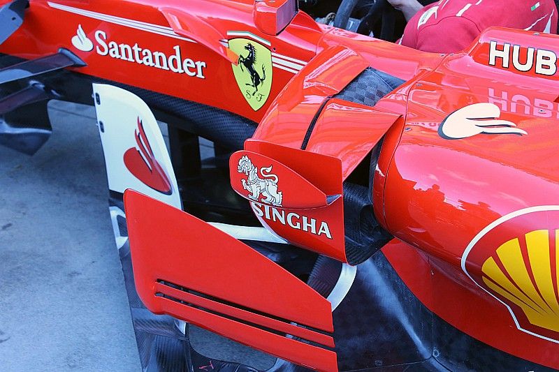 Détail des pontons de la Ferrari SF70H