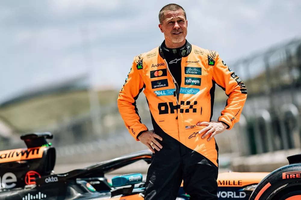 映画主演ブラッド・ピット、今度は“本物”のF1マシンに乗る。320km/hの