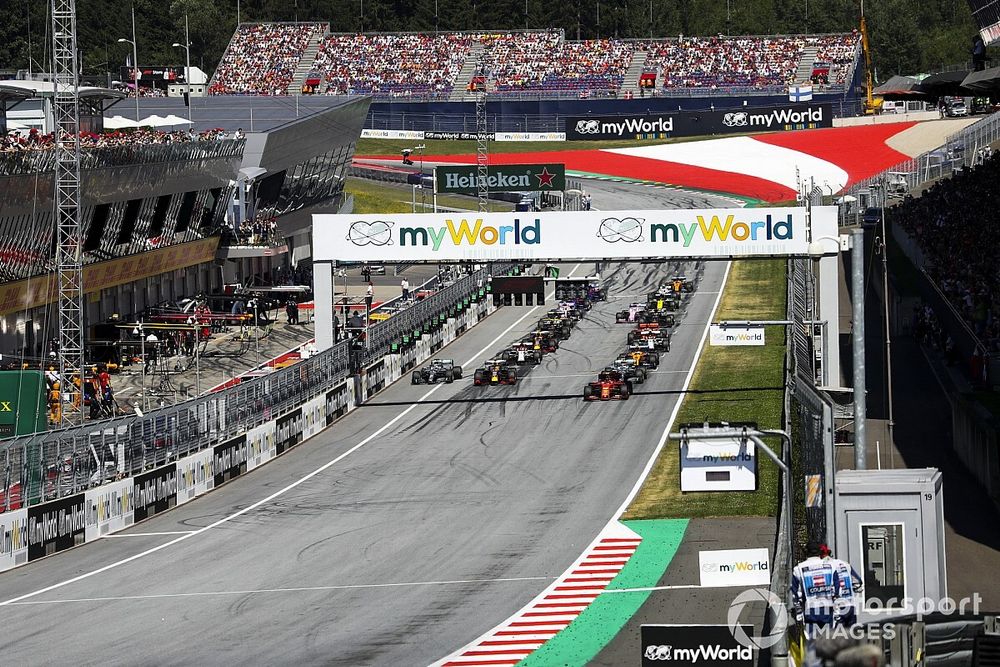 Arrancada Charles Leclerc, Ferrari SF90, Max Verstappen, Red Bull Racing RB15, Lewis Hamilton, Mercedes AMG F1 W10