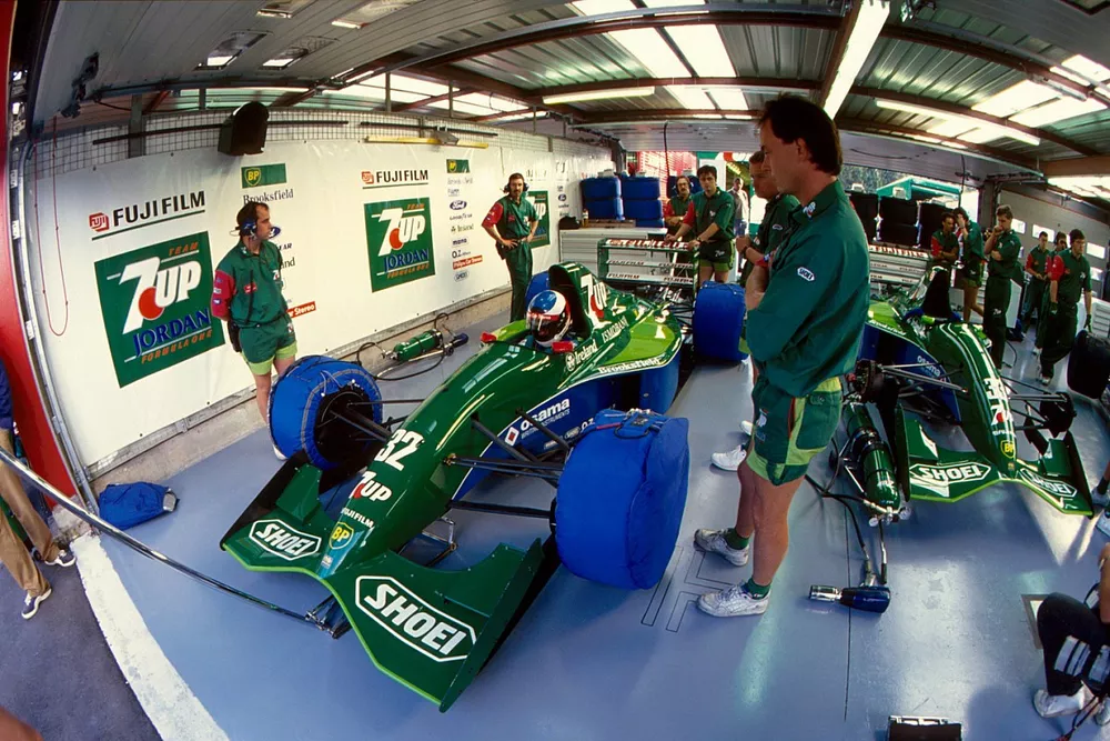 Michael Schumacher, Jordan et Andy Stevenson