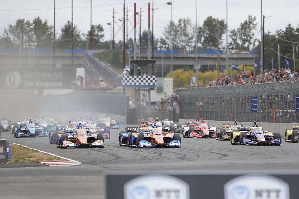 Scott Dixon, Chip Ganassi Racing Honda, Alex Palou, Chip Ganassi Racing Honda, al inicio