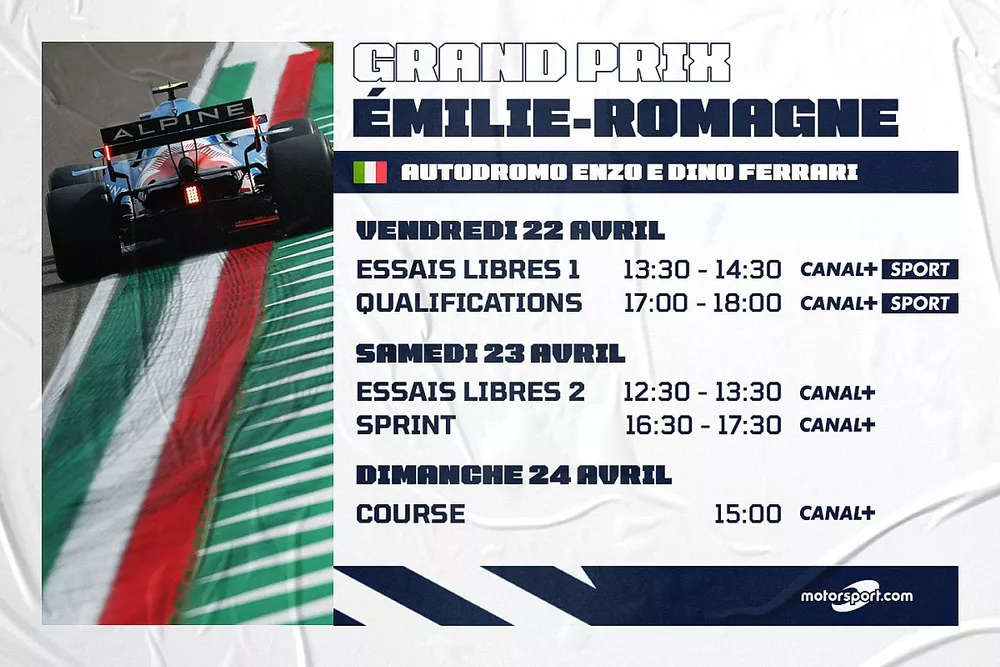 Le programme du Grand Prix d'Emilie-Romagne