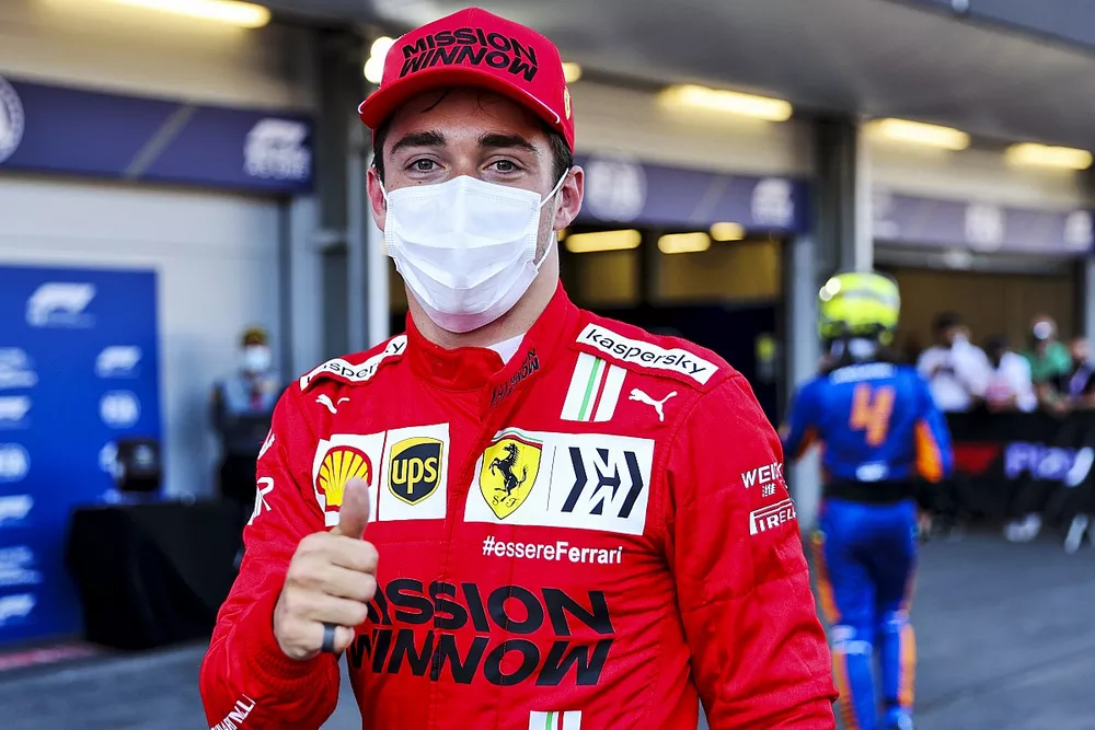 Polesitter Charles Leclerc, Ferrari  
