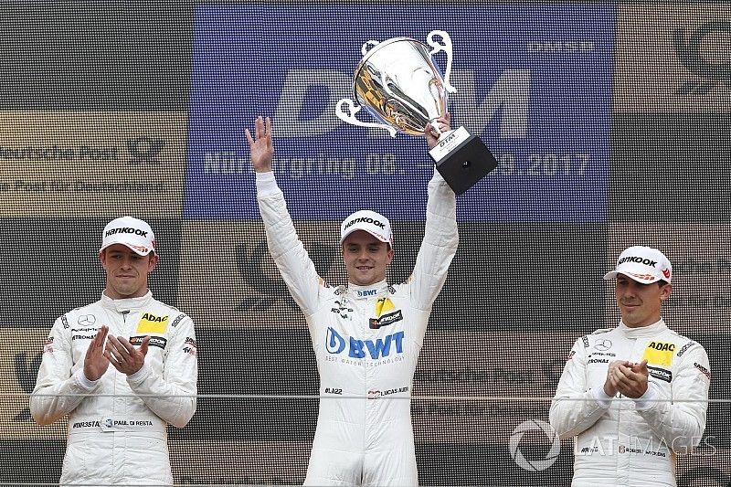 Podio: Ganador de la carrera Lucas Auer, Mercedes-AMG Team HWA, Mercedes-AMG C63 DTM, segundo lugar Paul Di Resta, Mercedes-AMG Team HWA, Mercedes-AMG C63 DTM, tercer lugar Robert Wickens, Mercedes-AMG Team HWA, Mercedes-AMG C63 DTM