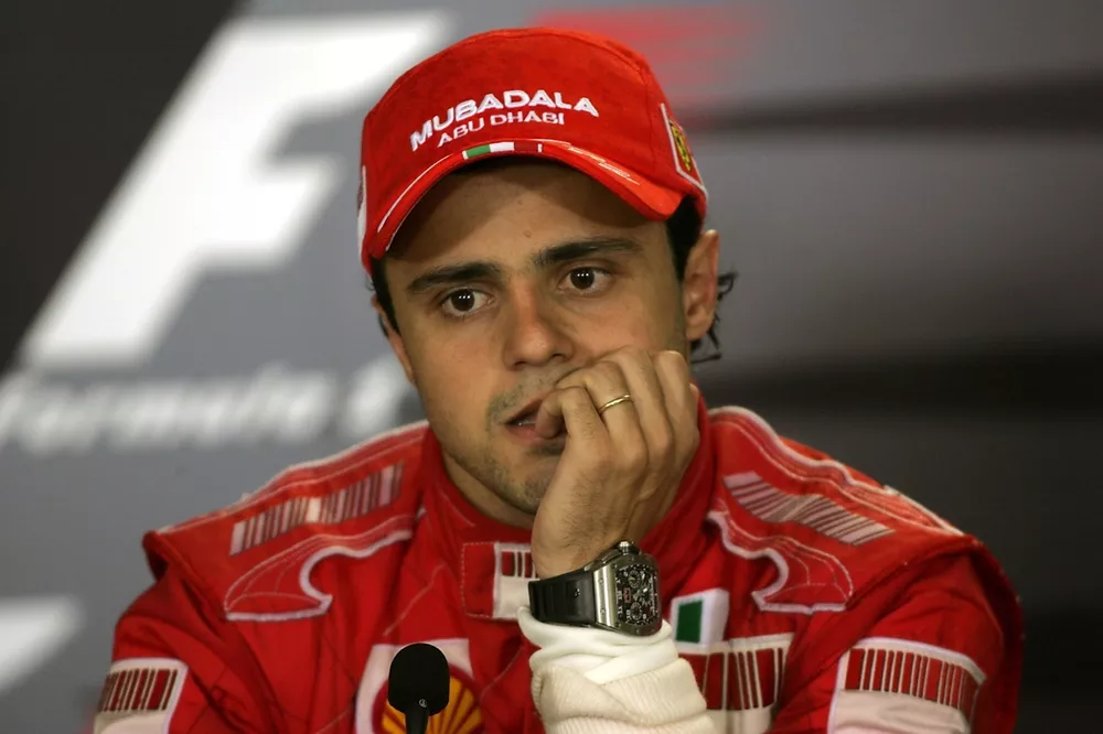 Felipe Massa, Ferrari, en la rueda de prensa de la FIA