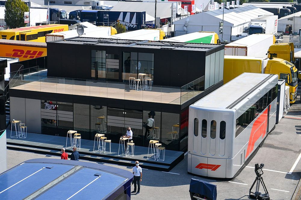 F1 hospitality suite in the paddock