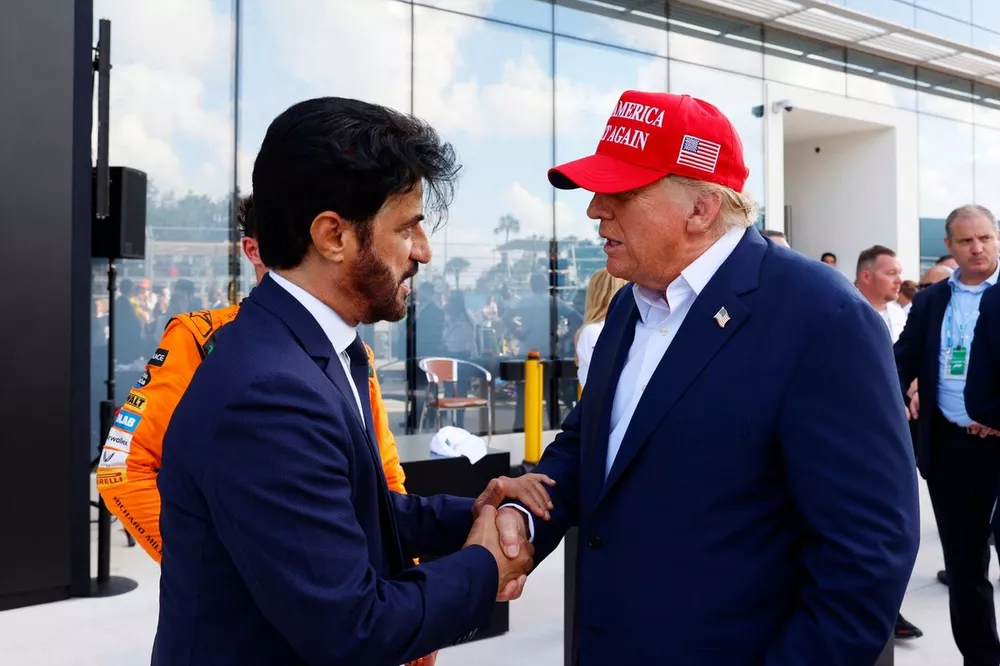Mohammed Ben Sulayem, Presidente de la FIA, se re&uacute;ne con Donald Trump