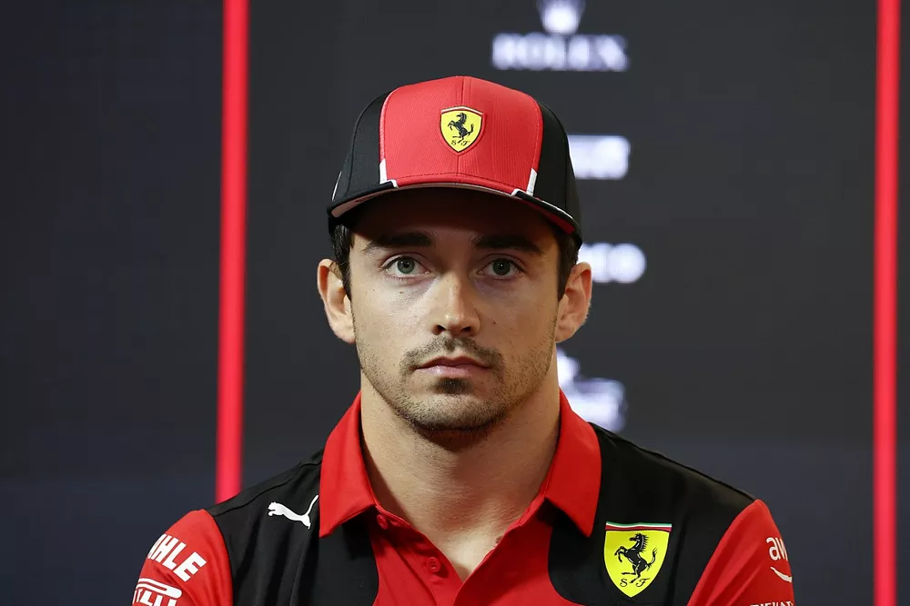 Charles Leclerc, Scuderia Ferrari in the Press Conference 
