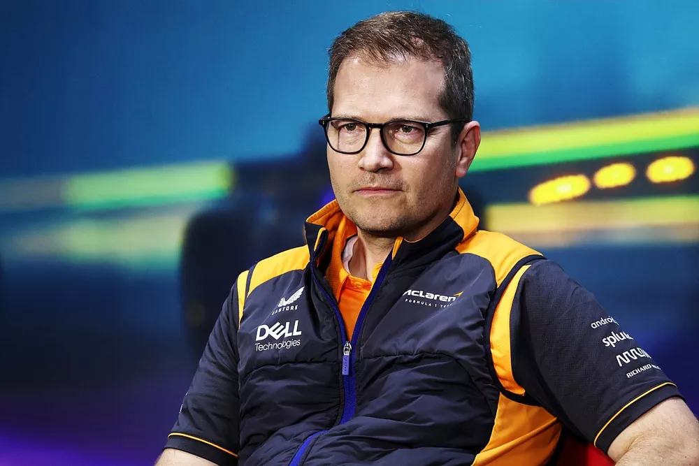 Andreas Seidl, team principal de McLaren, en conf&eacute;rence de presse