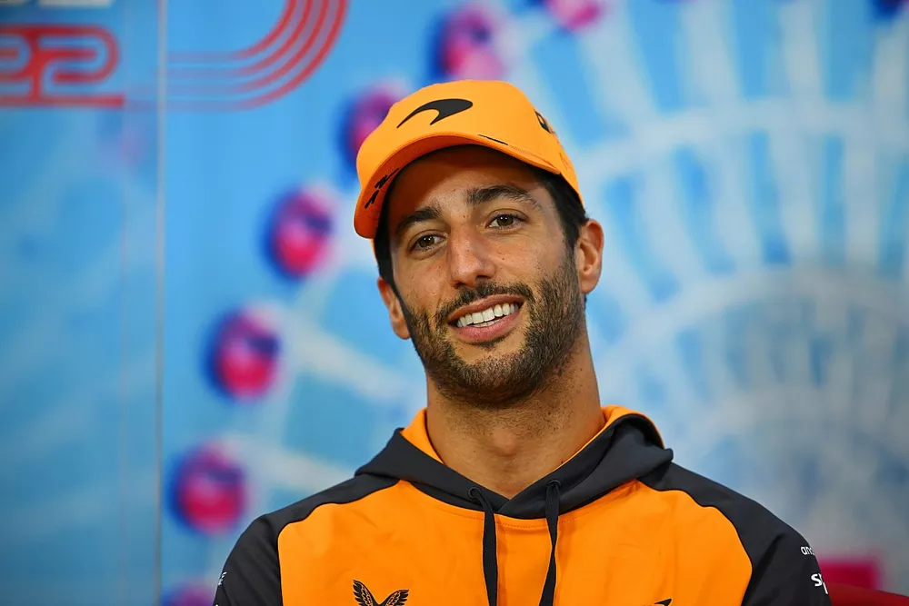 Daniel Ricciardo, McLaren, in the press conference