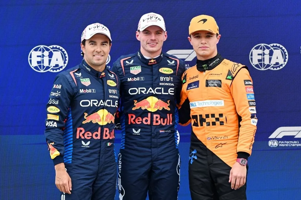 Max Verstappen, Red Bull Racing, Sergio Perez, Red Bull Racing, Lando Norris, McLaren F1 Team 