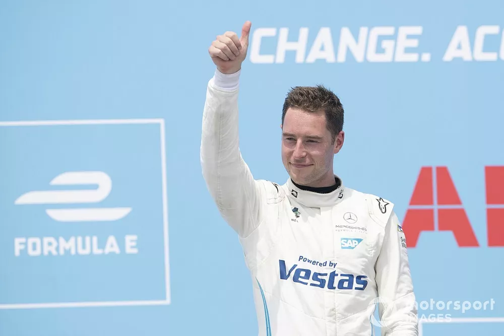 Stoffel Vandoorne, Mercedes Benz EQ, 2nd position, on the podium