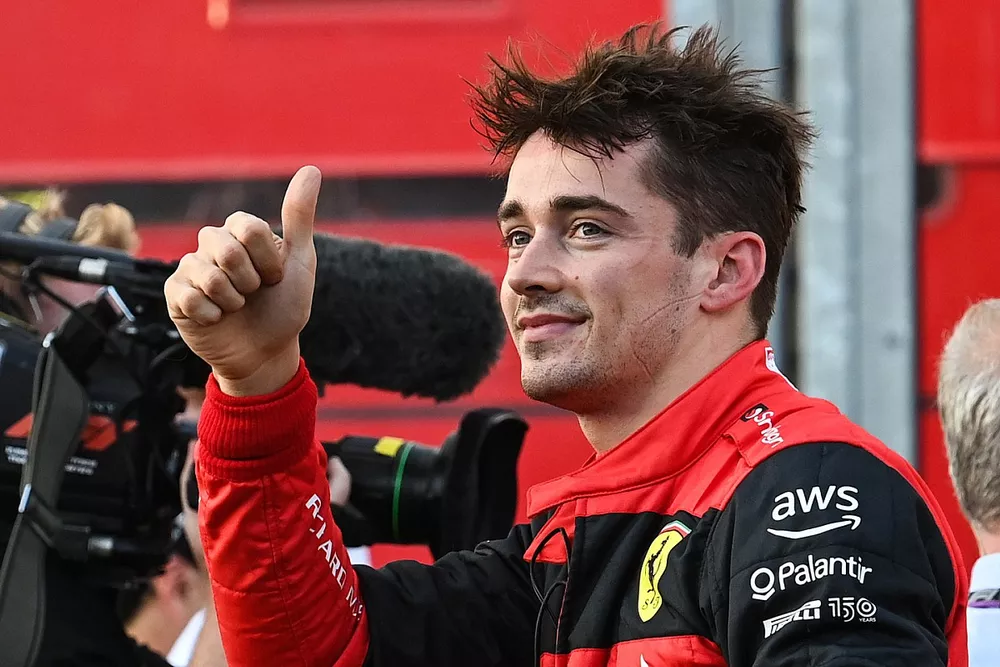 Pole man Charles Leclerc, Ferrari